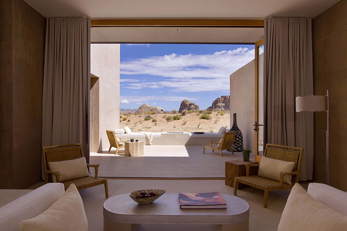 This resort and spa perfectly blended in majestic cliffs and rock formations in southern Utah