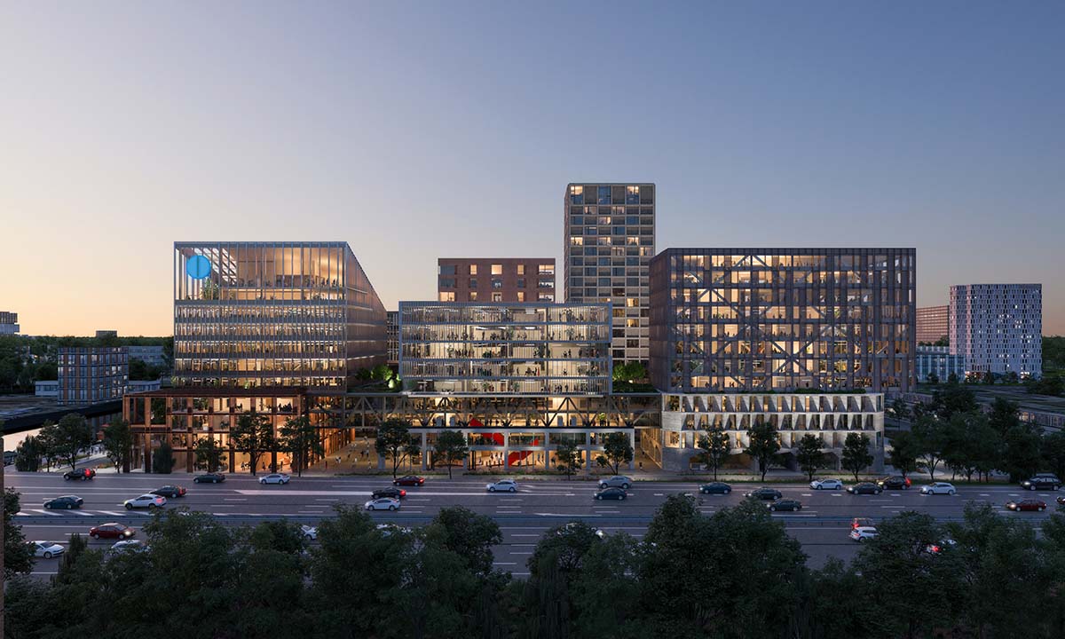 Mecanoo reveals plans for a future-oriented mixed-use Amstel Design District in Amsterdam 