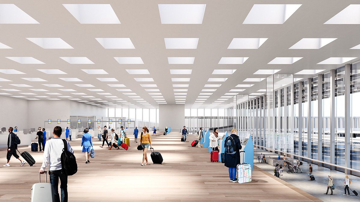 KAAN Architecten unveils images for fully-glazed Amsterdam Airport Schiphol Terminal