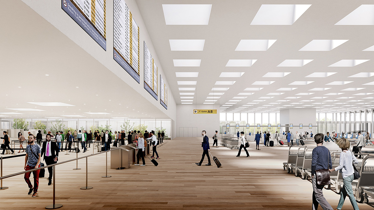 KAAN Architecten unveils images for fully-glazed Amsterdam Airport Schiphol Terminal