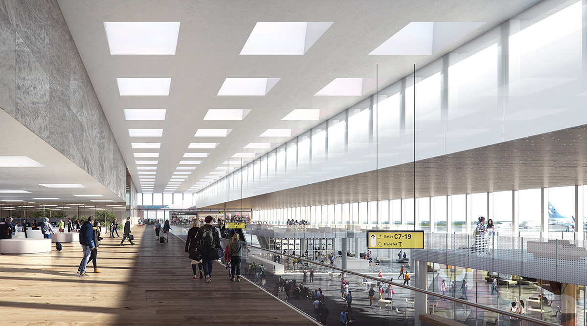 KAAN Architecten unveils images for fully-glazed Amsterdam Airport Schiphol Terminal