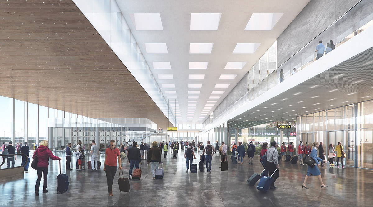 KAAN Architecten unveils images for fully-glazed Amsterdam Airport Schiphol Terminal