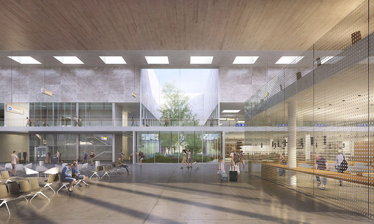 KAAN Architecten unveils images for fully-glazed Amsterdam Airport Schiphol Terminal