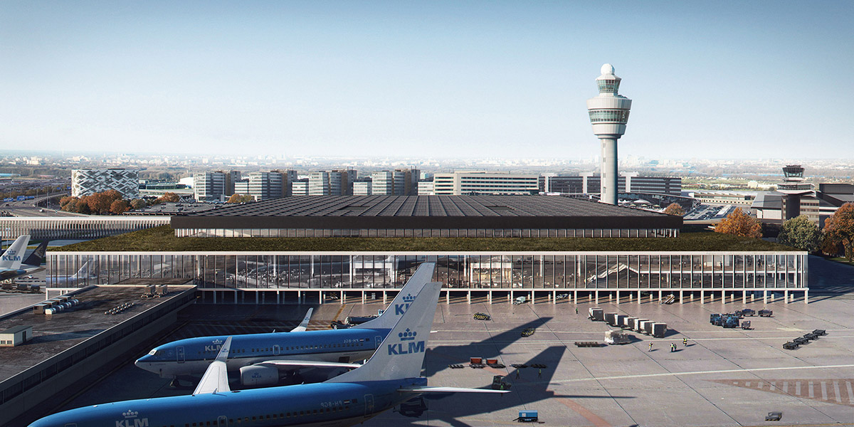 KAAN Architecten unveils images for fully-glazed Amsterdam Airport Schiphol Terminal