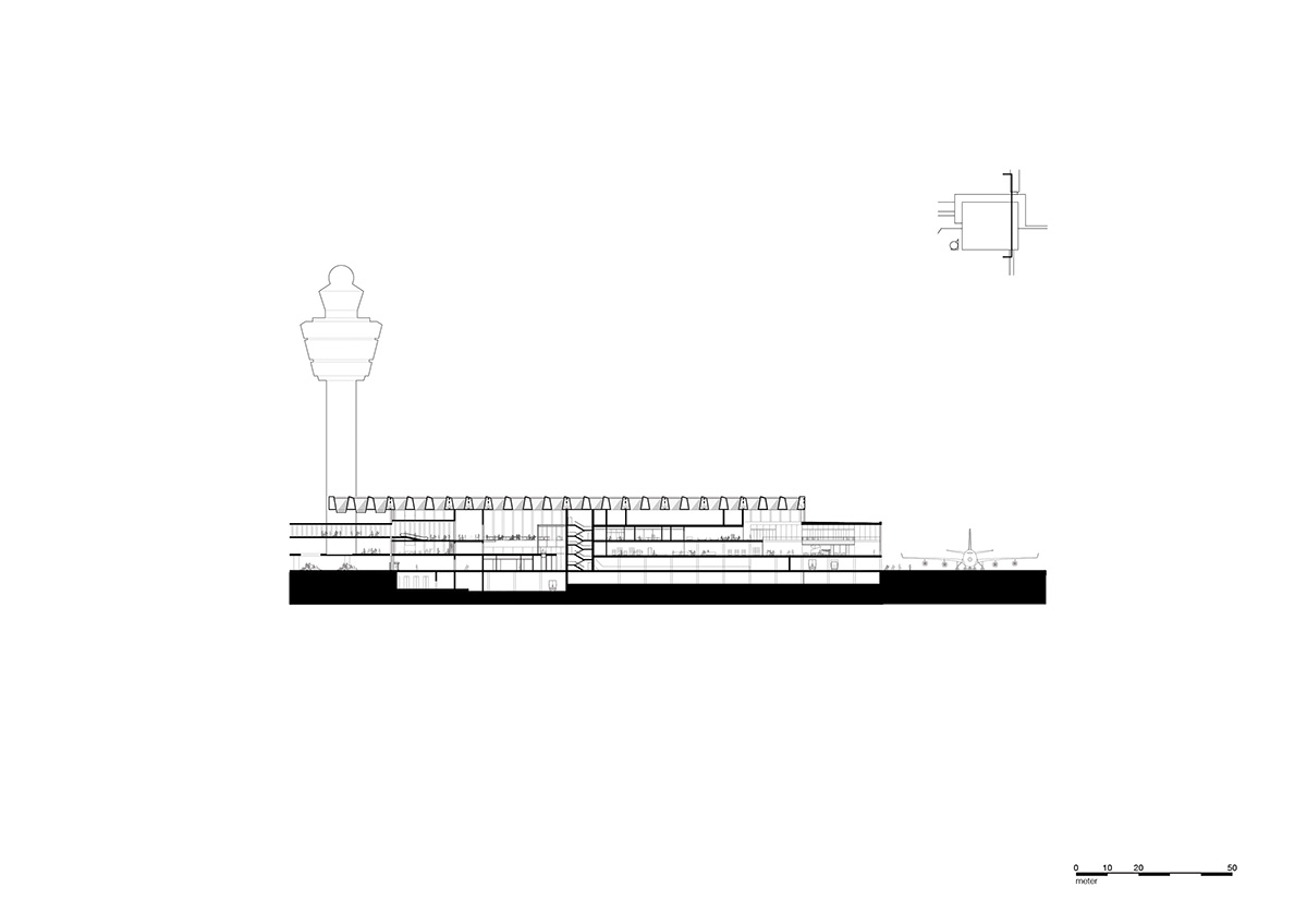 KAAN Architecten unveils images for fully-glazed Amsterdam Airport Schiphol Terminal