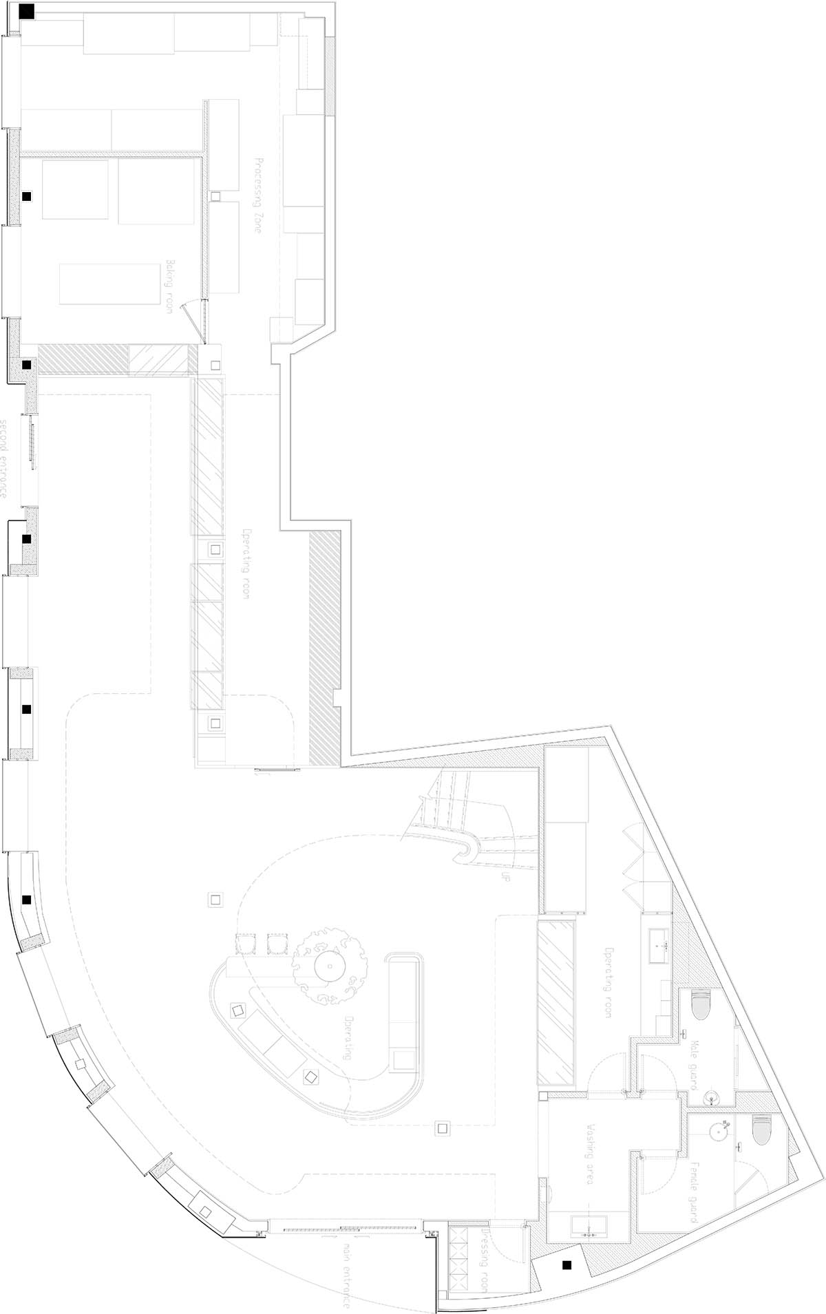 WJ Design combines dark facade with arched glass windows for pastry store in Hangzhou