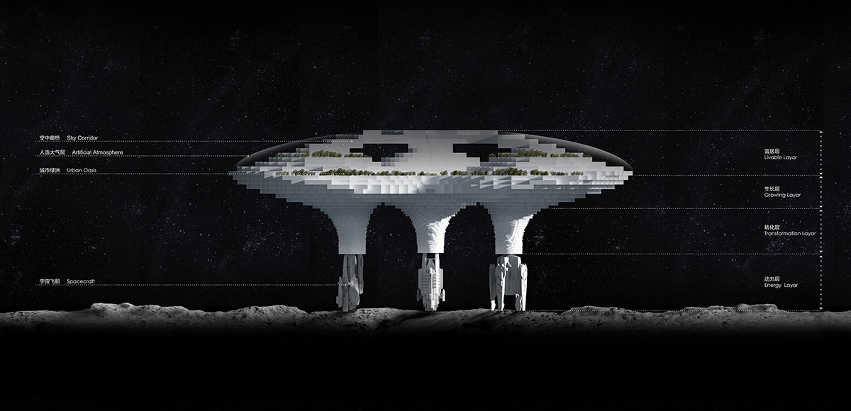 CAA Architects envisions floating Crystal Space City for Lego China