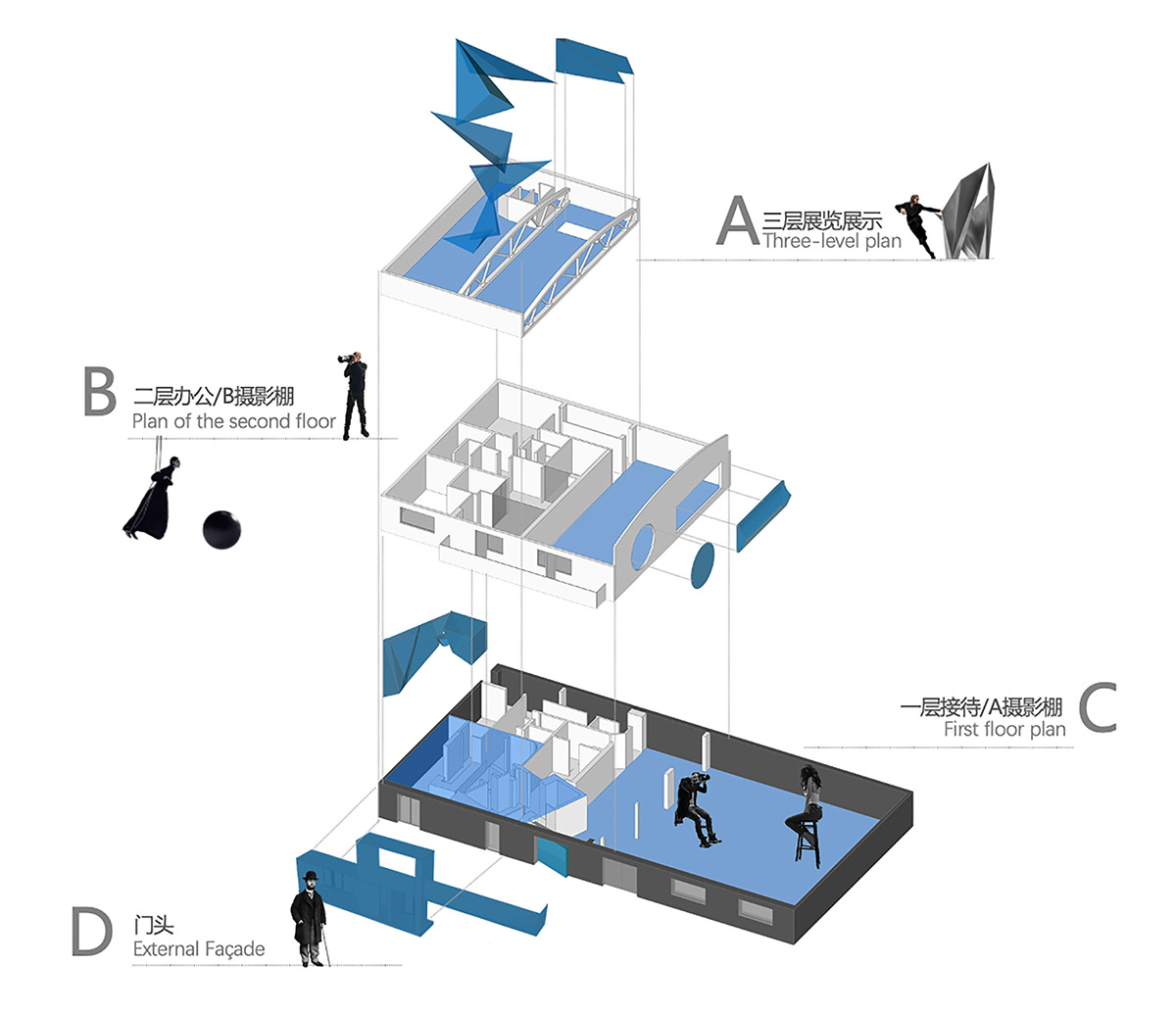 CUN converts old warehouse into a photographer's studio with industrial-looking interior in Beijing