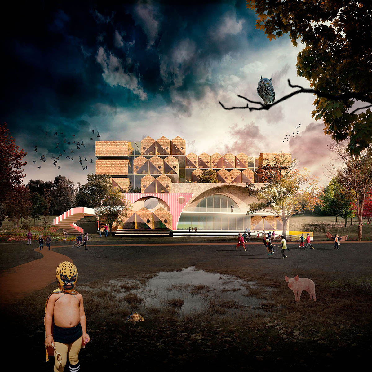 Andres Jacque / Office for Political Innovation designs village-like experimental school in Madrid