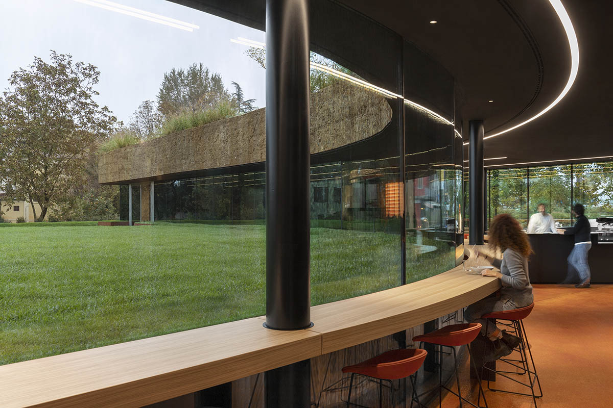 Carlo Ratti Associati reveals earthy, sunken business canteen in Italy’s food valley