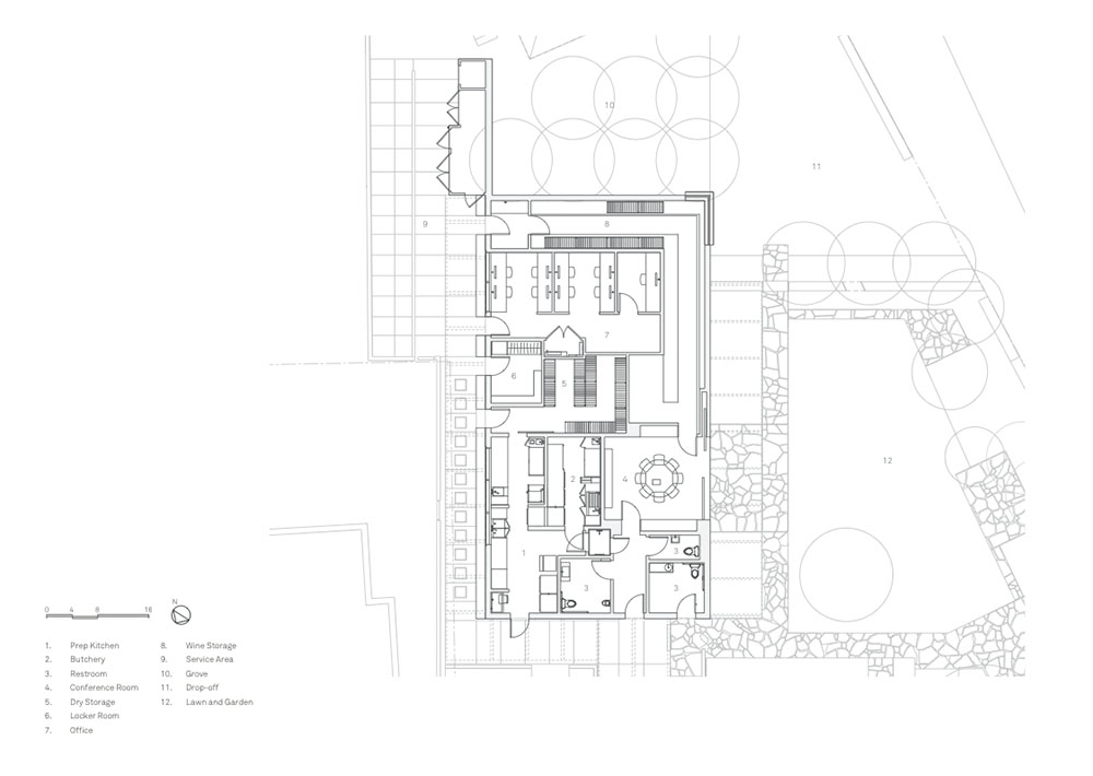 Snøhetta completes courtyard renovation and Michelin restaurant with fritted glass walls