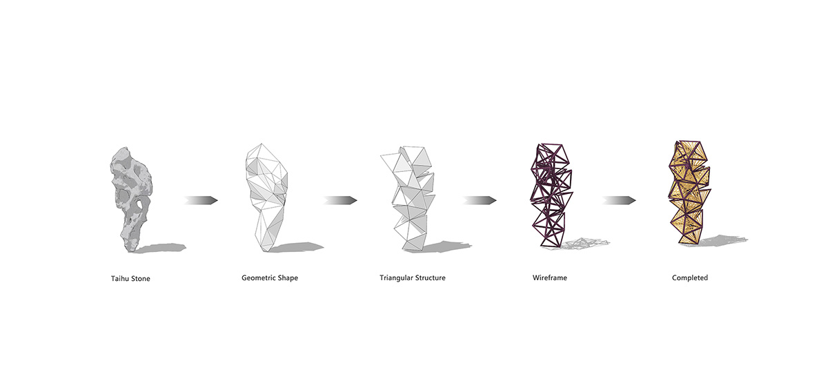 Towodesign creates geometric sculpture for Folding Garden in Shanghai