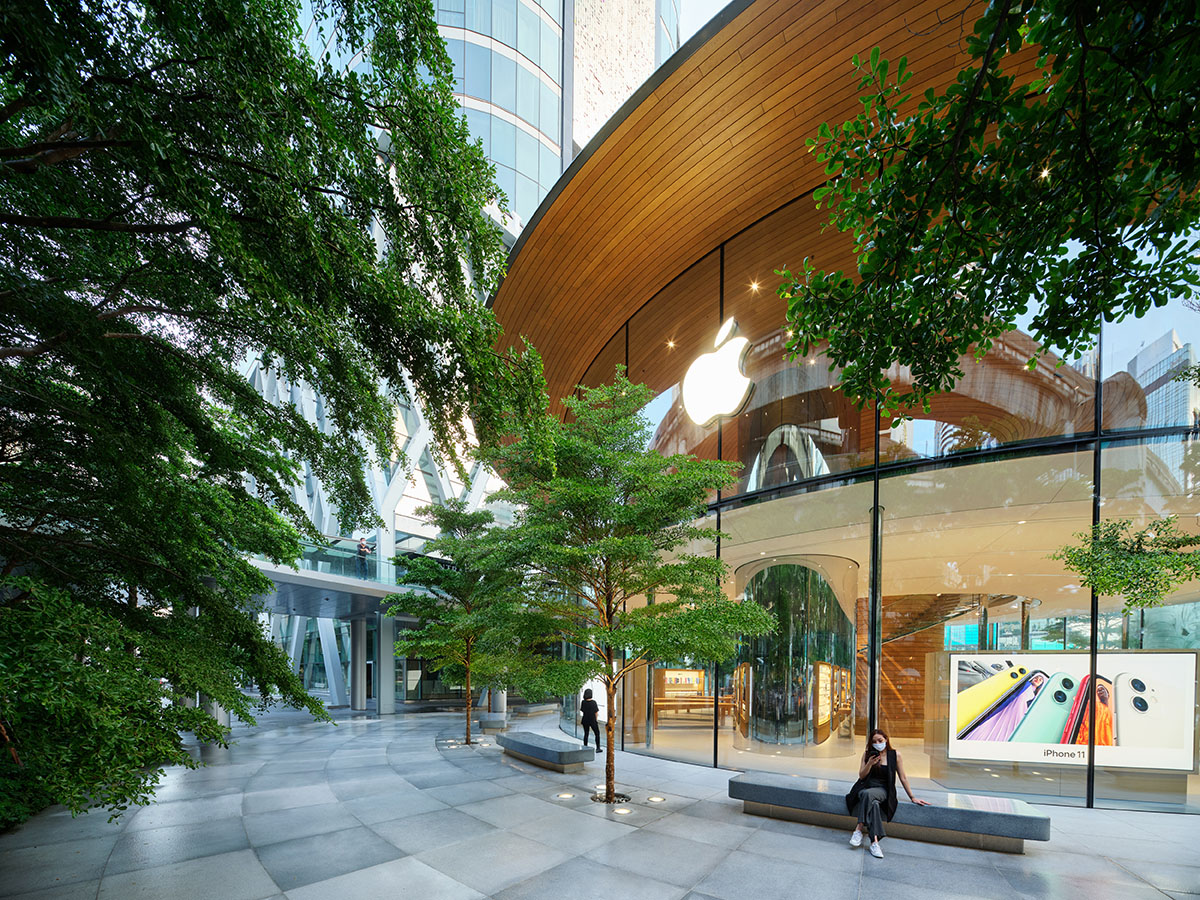 Apple's new store opens with giant tree canopy roof in Bangkok