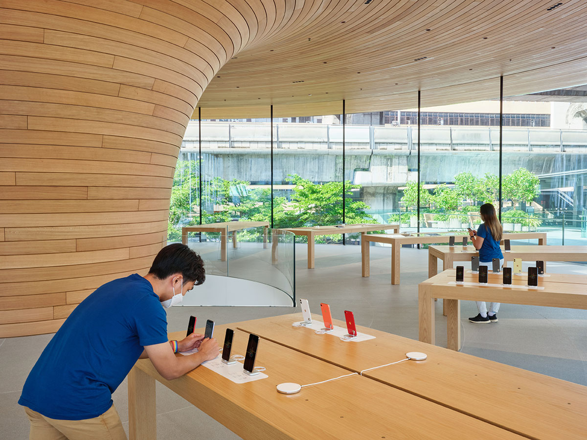 Apple's new store opens with giant tree canopy roof in Bangkok