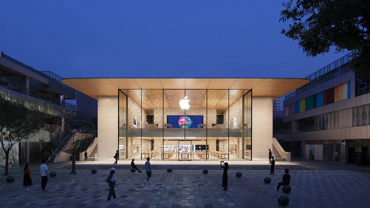 Foster + Partners designs Apple Sanlitun store with a porous facade in Beijing