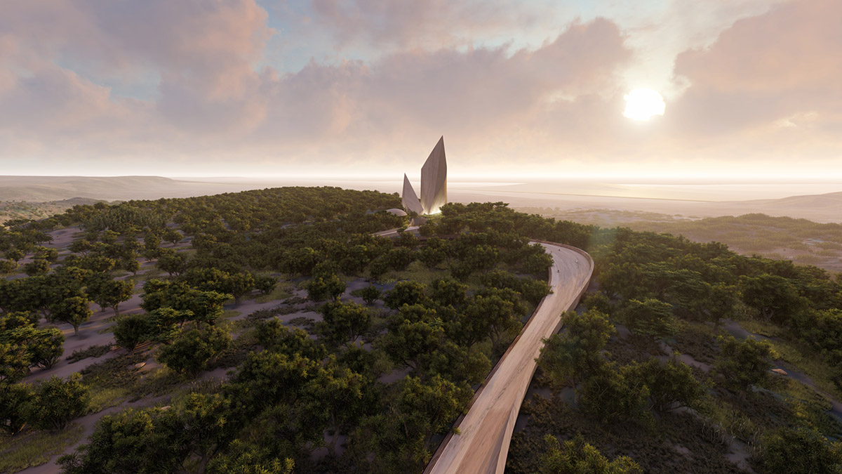Studio Libeskind's new tapered museum will reveal human's evolution in Kenya's Rift Valley