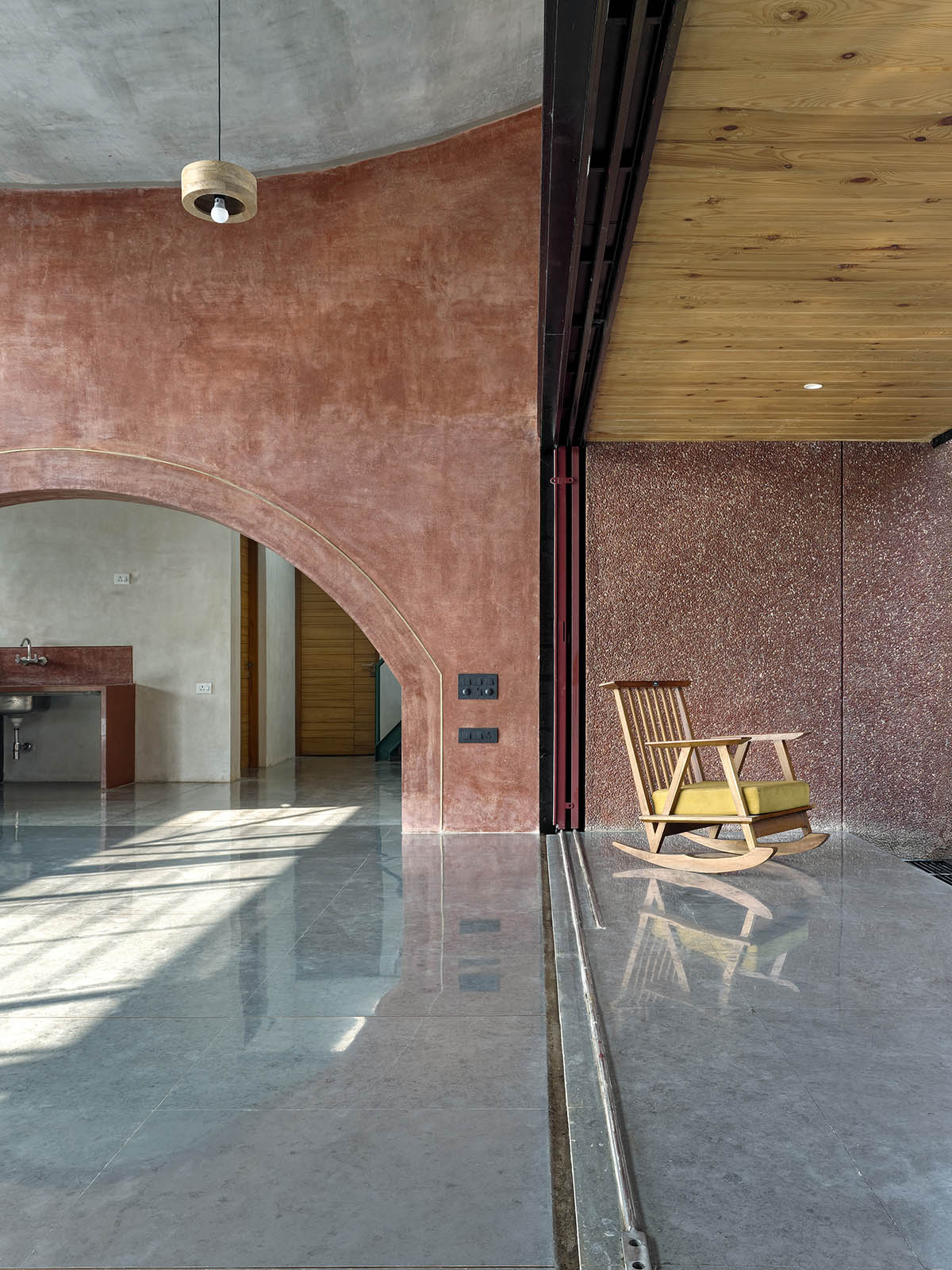 The Cove House by Red Brick Studio benefits from hilly slope and captures picturesque views in India