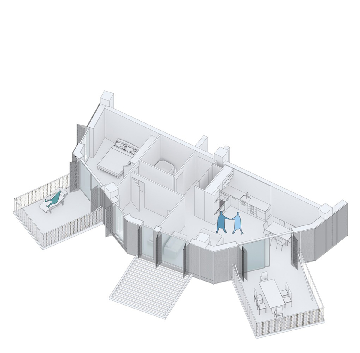 Sou Fujimoto built a tree-like residential tower with protruding balconies that branch off the trunk
