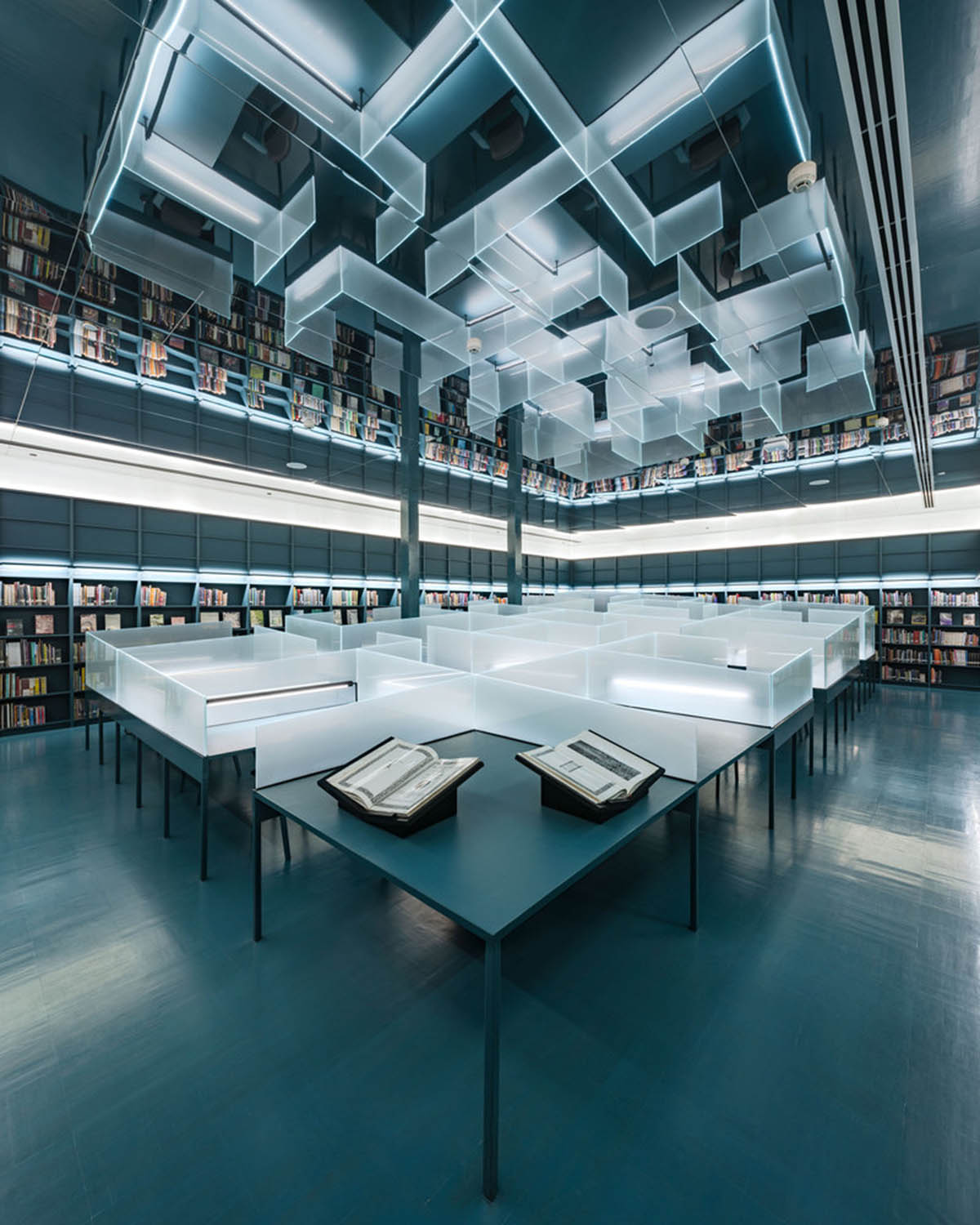 A library reinterprets library typology with ice cubelike reading