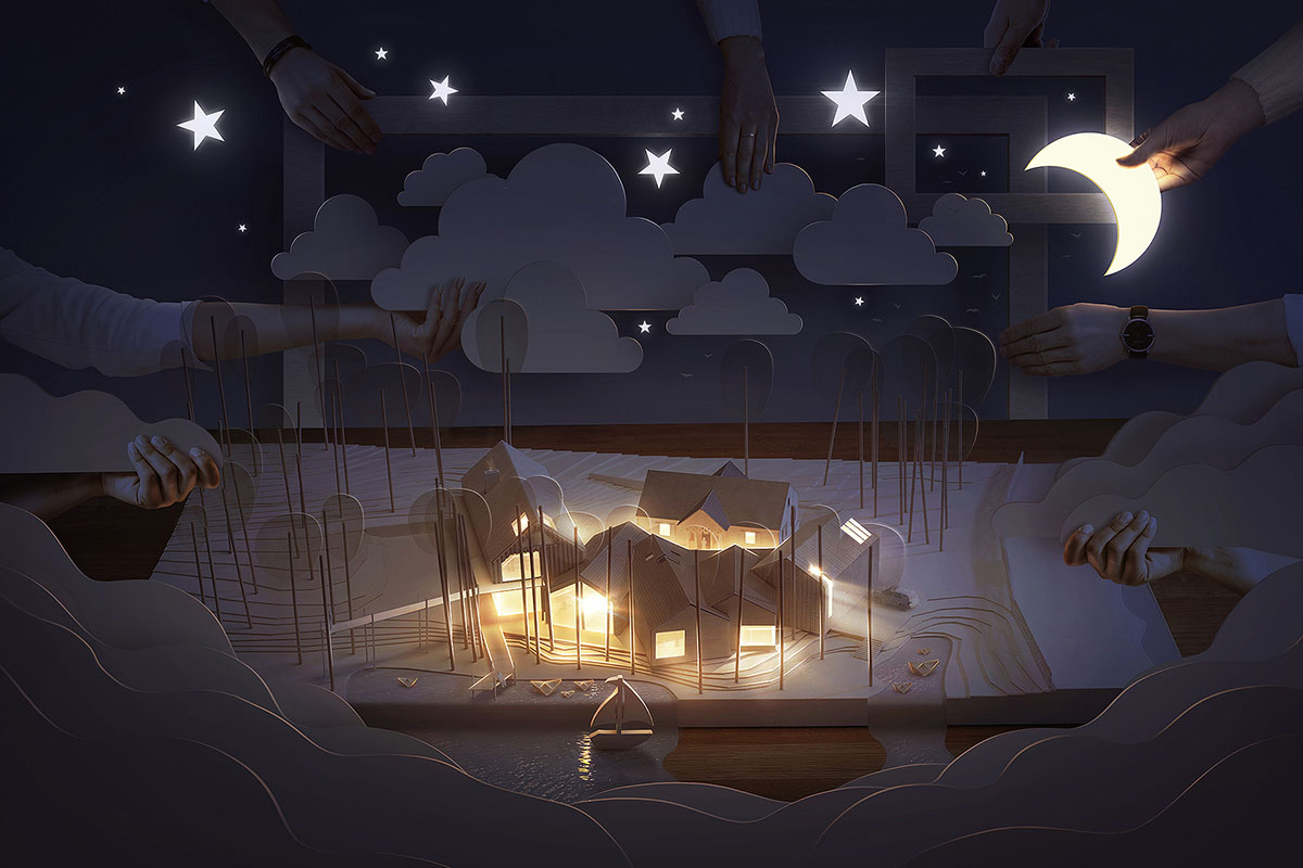 BXB Studio completes Polish farmhouse with five interlocking modern volumes 