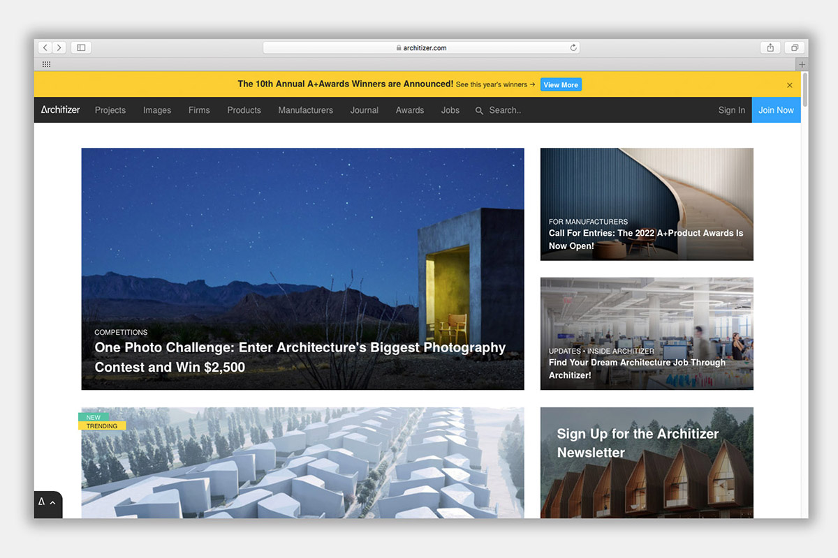 Material Bank приобретает глобальный сайт цифровой архитектуры Architizer