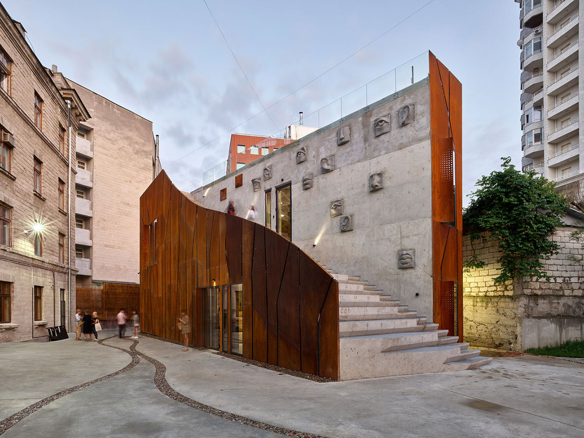 Maxim Calujac converts historical building into creative center with public stairways in Moldova