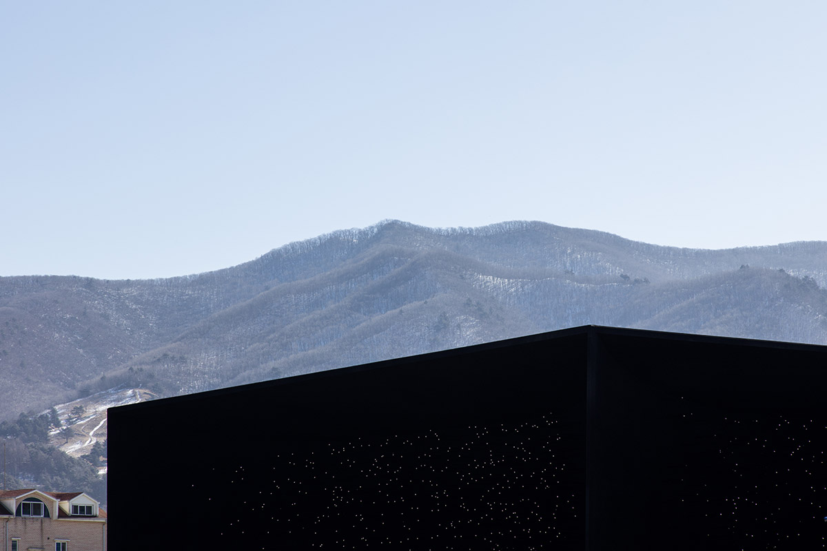 Asif Khan completes super-black pavilion at Winter Olympics in South Korea