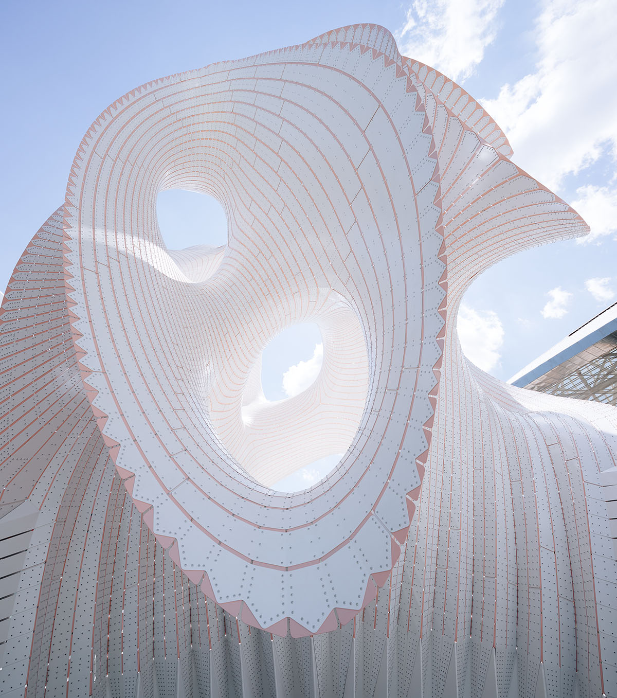 Marc Fornes created ultra-thin contorted installation for Astana's