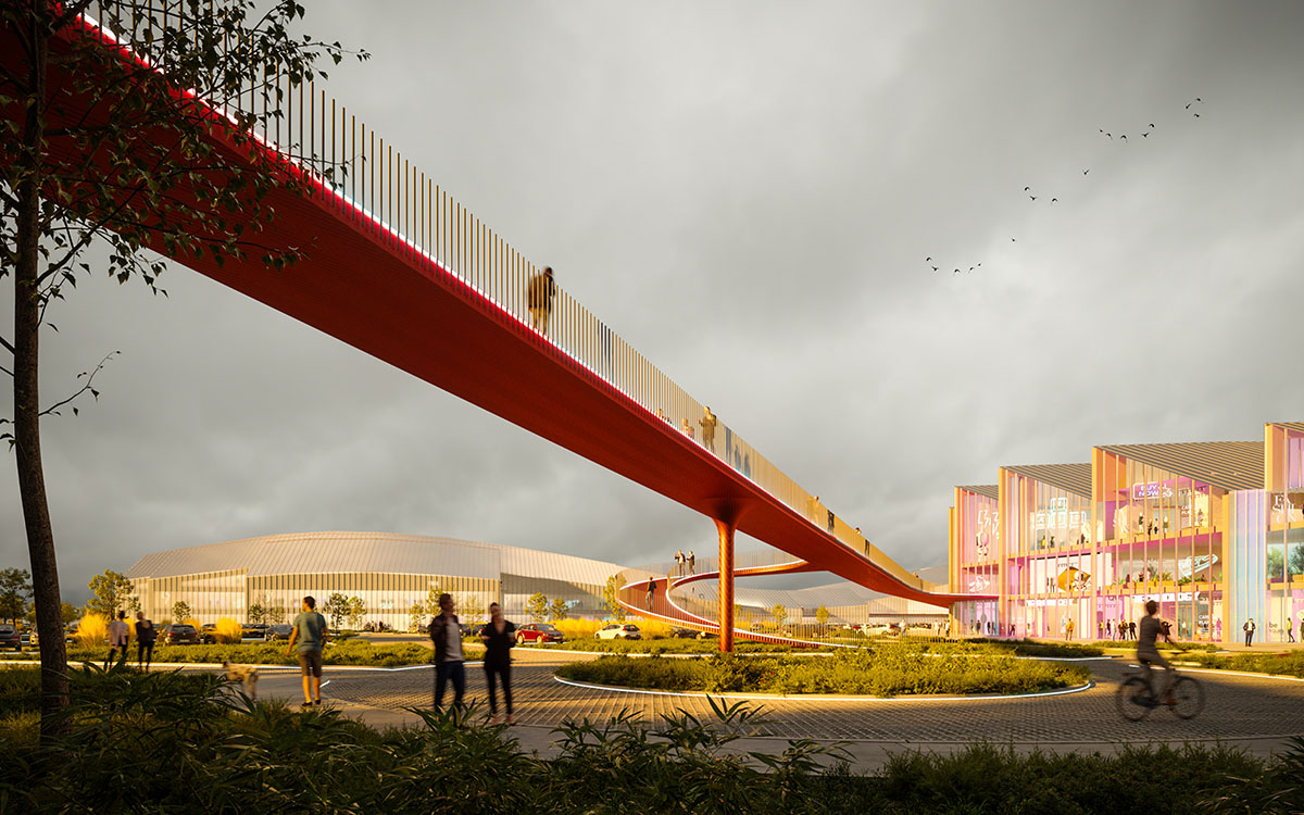 Atelier Entropic designs e-commerce hub with new roof motif in Lithuania