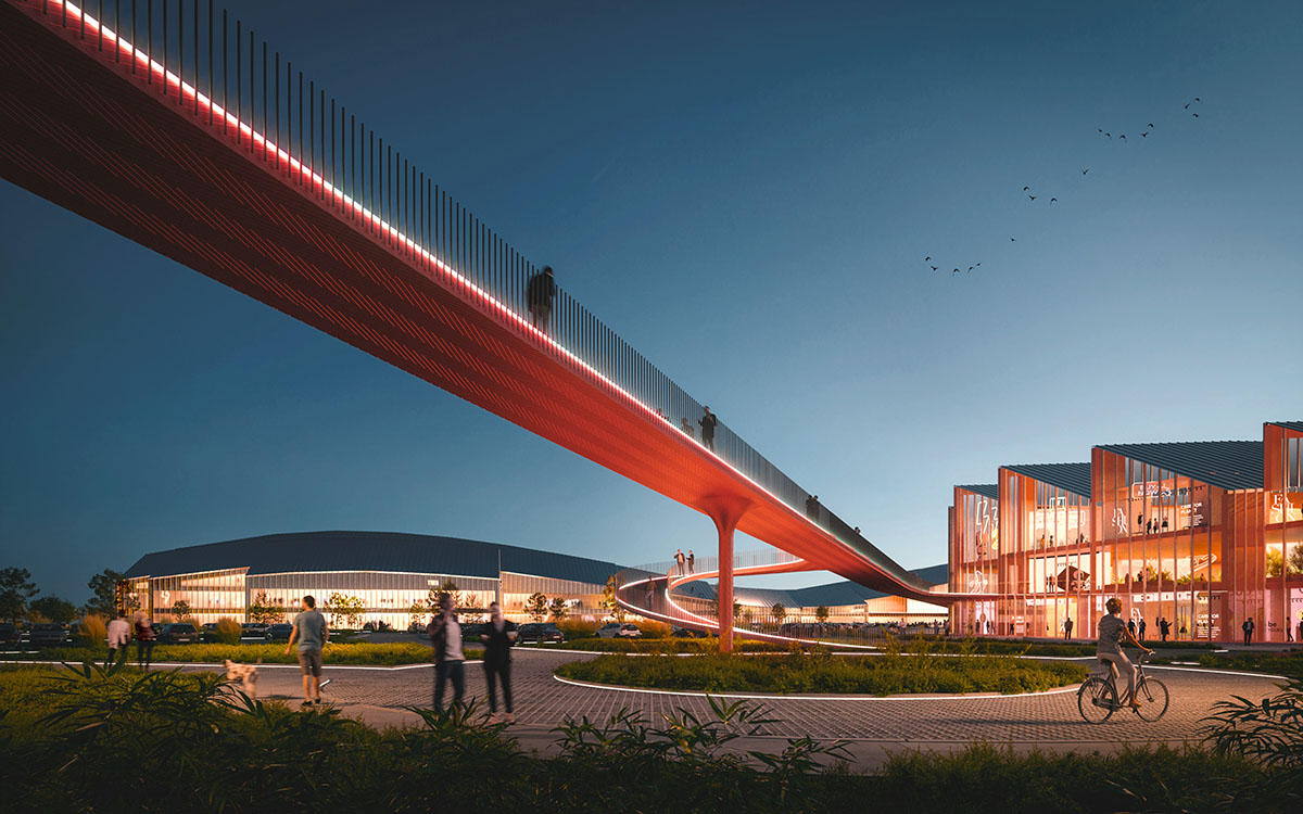 Atelier Entropic designs e-commerce hub with new roof motif in Lithuania