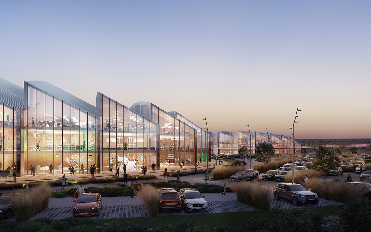 Atelier Entropic designs e-commerce hub with new roof motif in Lithuania