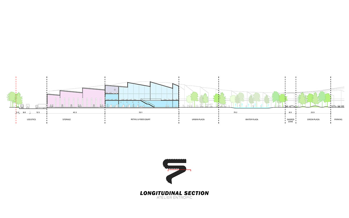 Atelier Entropic designs e-commerce hub with new roof motif in Lithuania