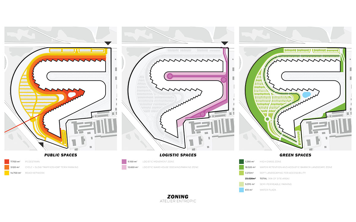 Atelier Entropic designs e-commerce hub with new roof motif in Lithuania