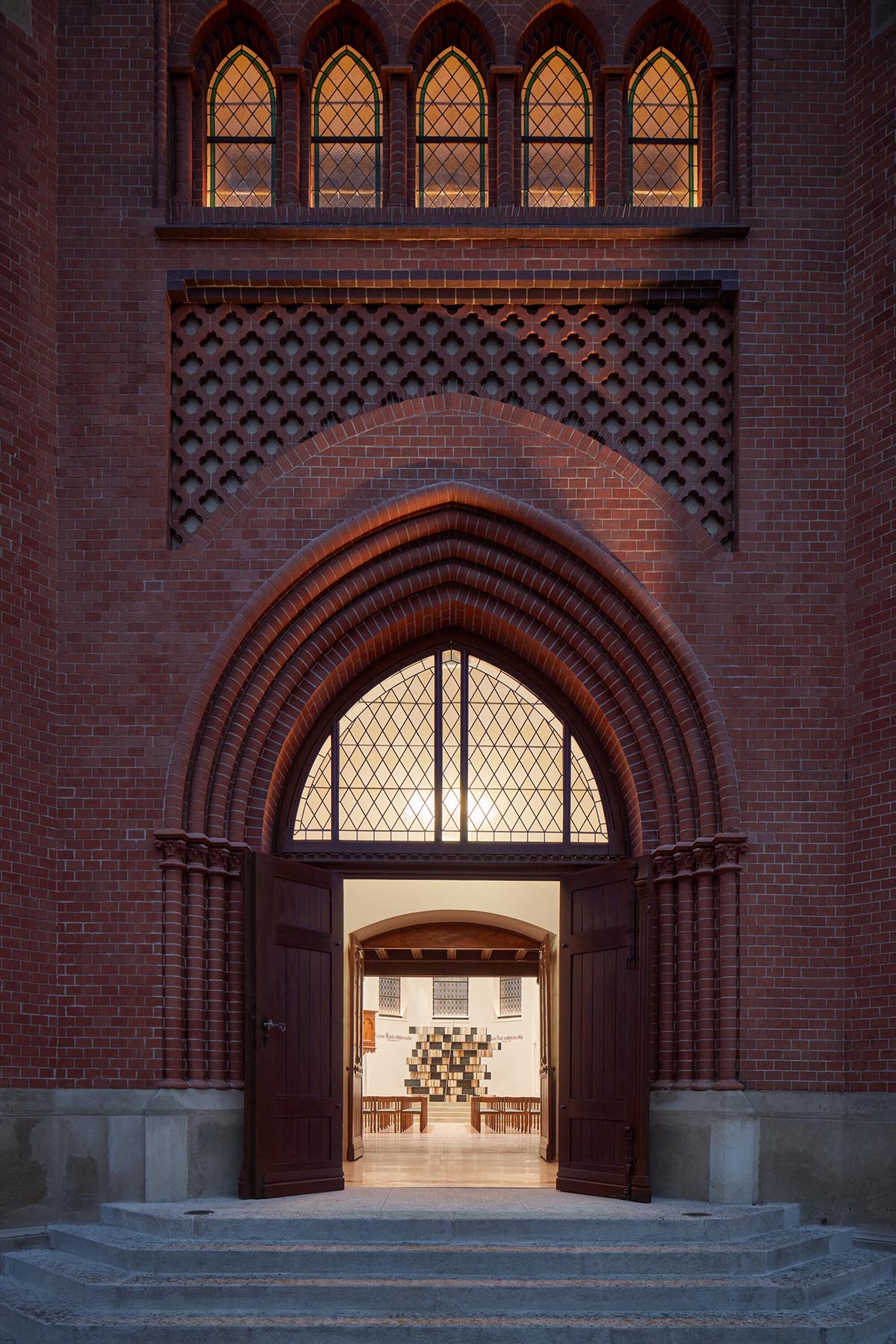 atelier-r extends neo-gothic church with crystal-like volume in the Czech Republic
