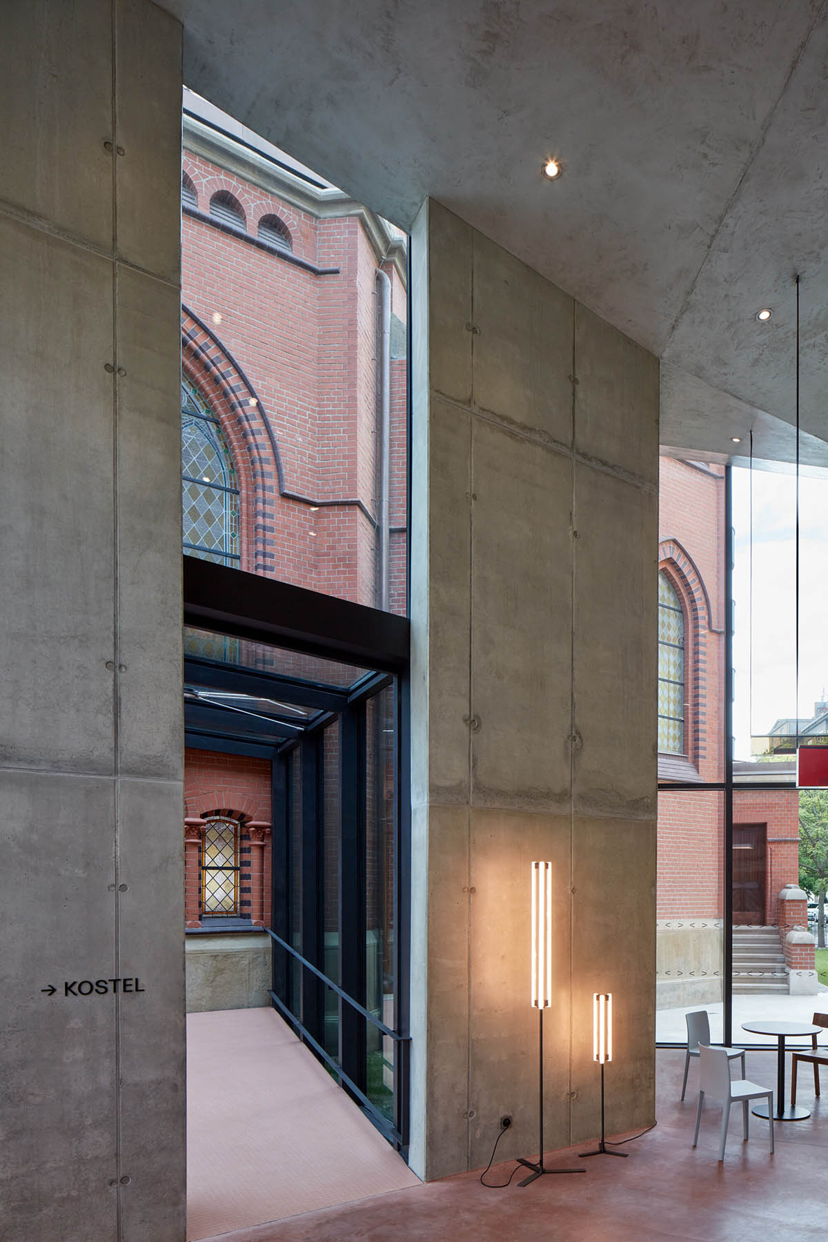 atelier-r extends neo-gothic church with crystal-like volume in the Czech Republic