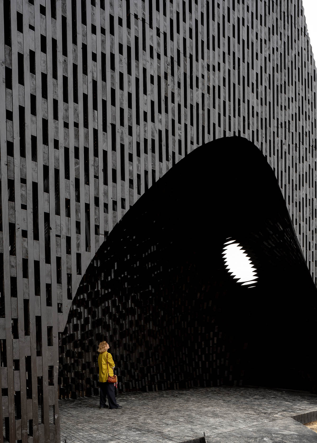 Adjaye Associates translates forest as a huge triangular prism at Venice Architecture Biennale 