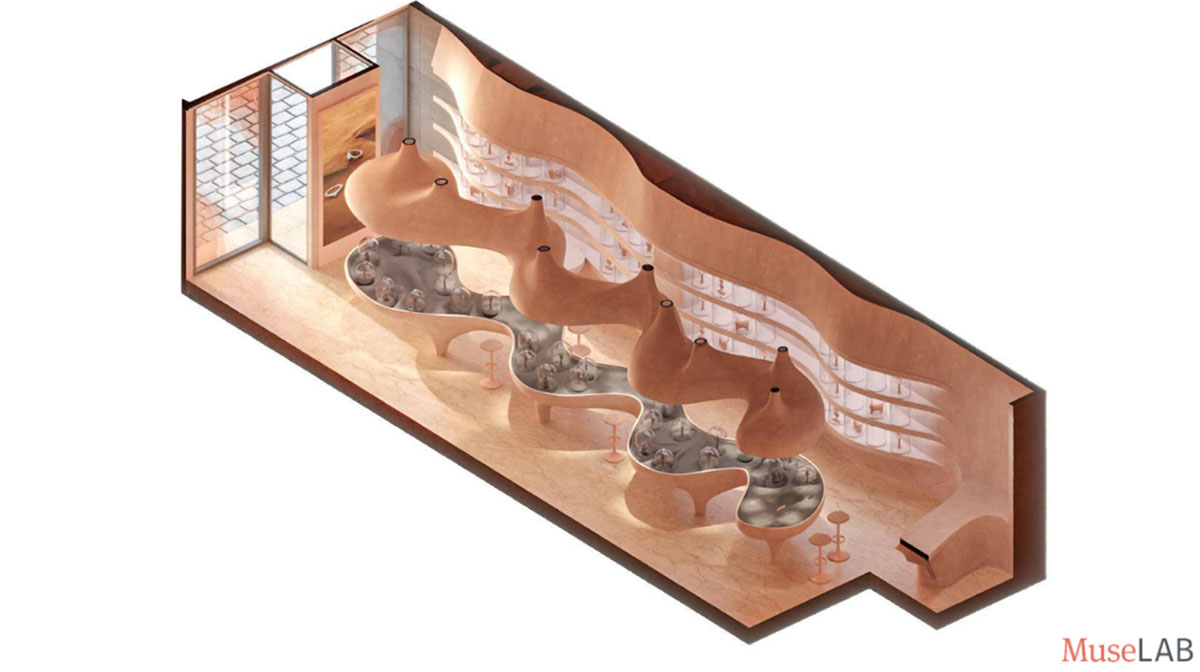 Indian jewellery boutique by MuseLAB features terracotta-doused interiors creating a sinuous island