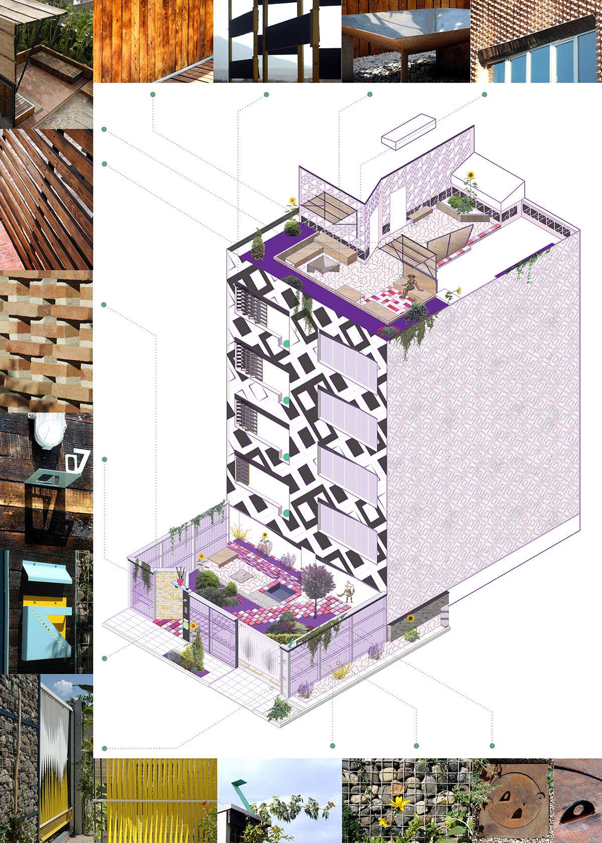 Sstudiomm built parametric brick façade for a house by using traditional on-site craft techniques
