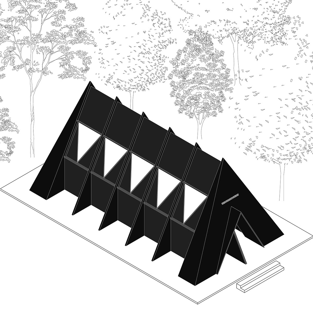 Black pop-up concept store by Fon Studio creates visual purity and minimalism in Shanghai