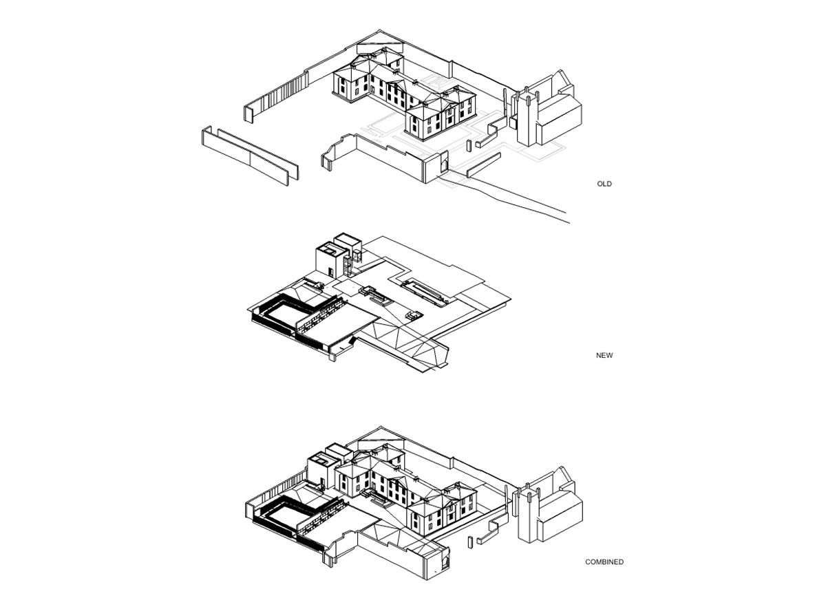 Mccullough Mulvin Architects adds two metal-clad volumes to convert former almshouse into art gallery