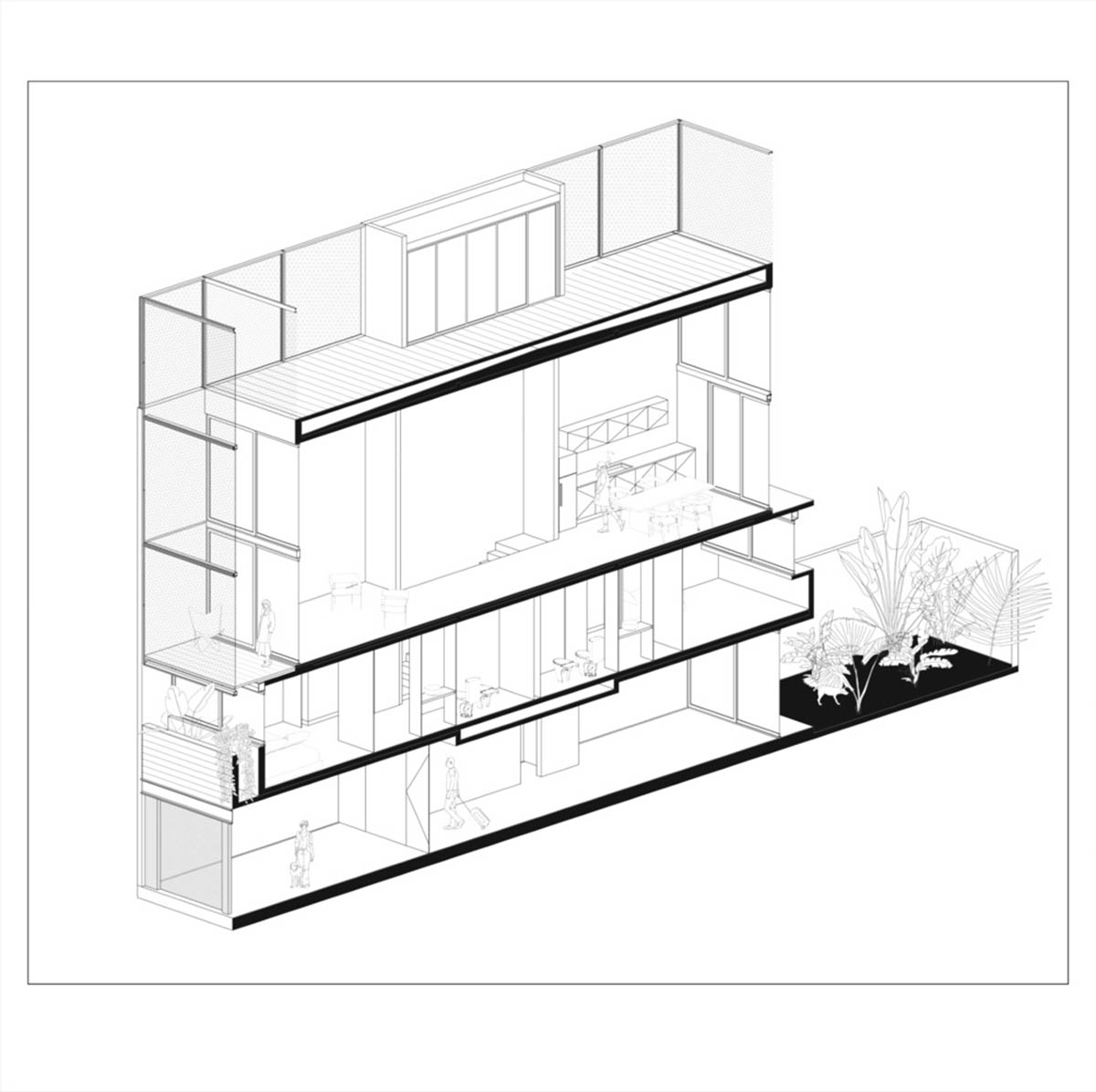 Mariela Marchisio, Cristián Nanzer and Germán Margherit complete Tríptico Building in Córdoba
