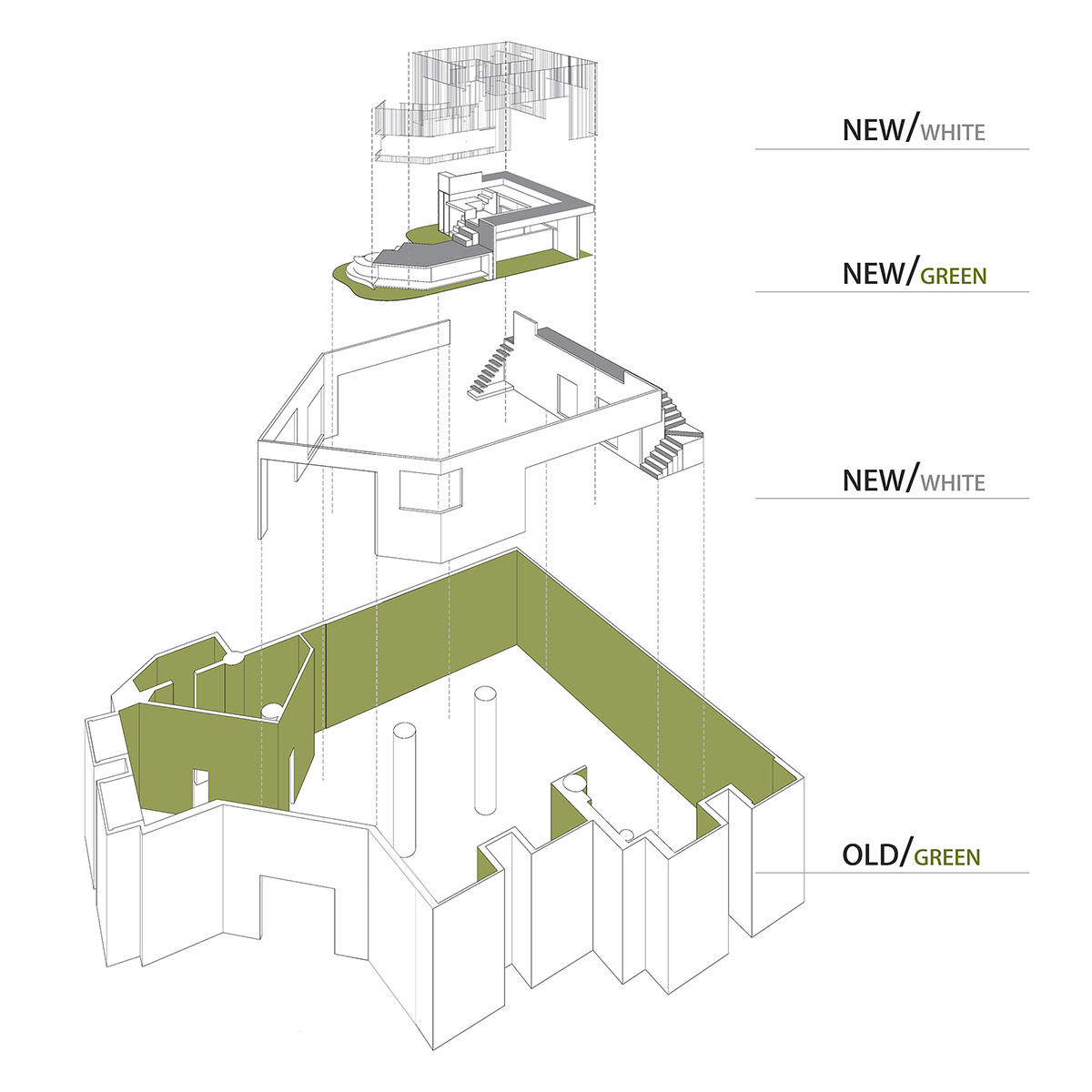 QUCESS Design completes Inno. EcoSLab combining white and green colors to energize interiors