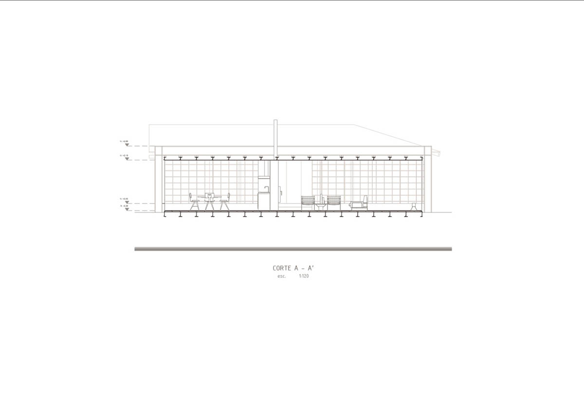 RAMA estudio built glazed retreat that sits on slope with minimal touch overlooking valley in Ecuador