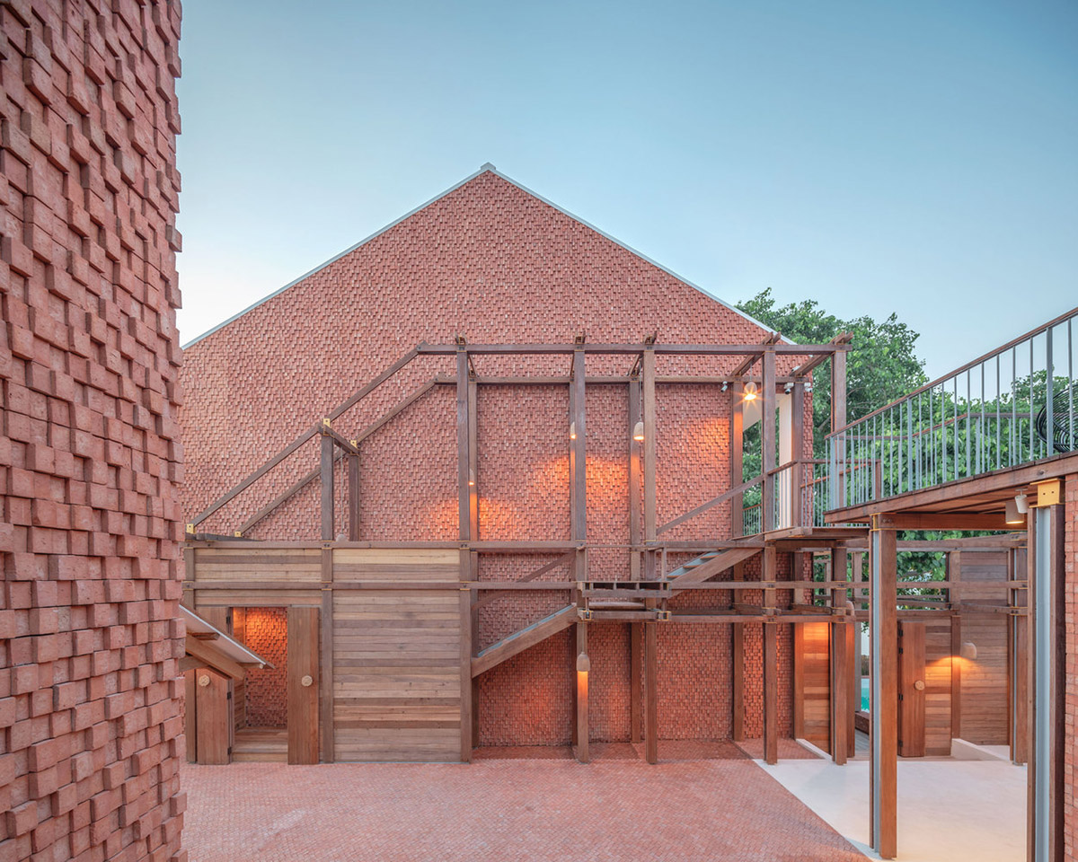 Onion's solid ash and plywood restaurant interior in Bangkok