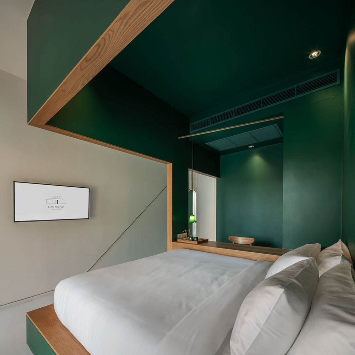 onion designs hotel and restaurant with handmade orange bricks in Thailand