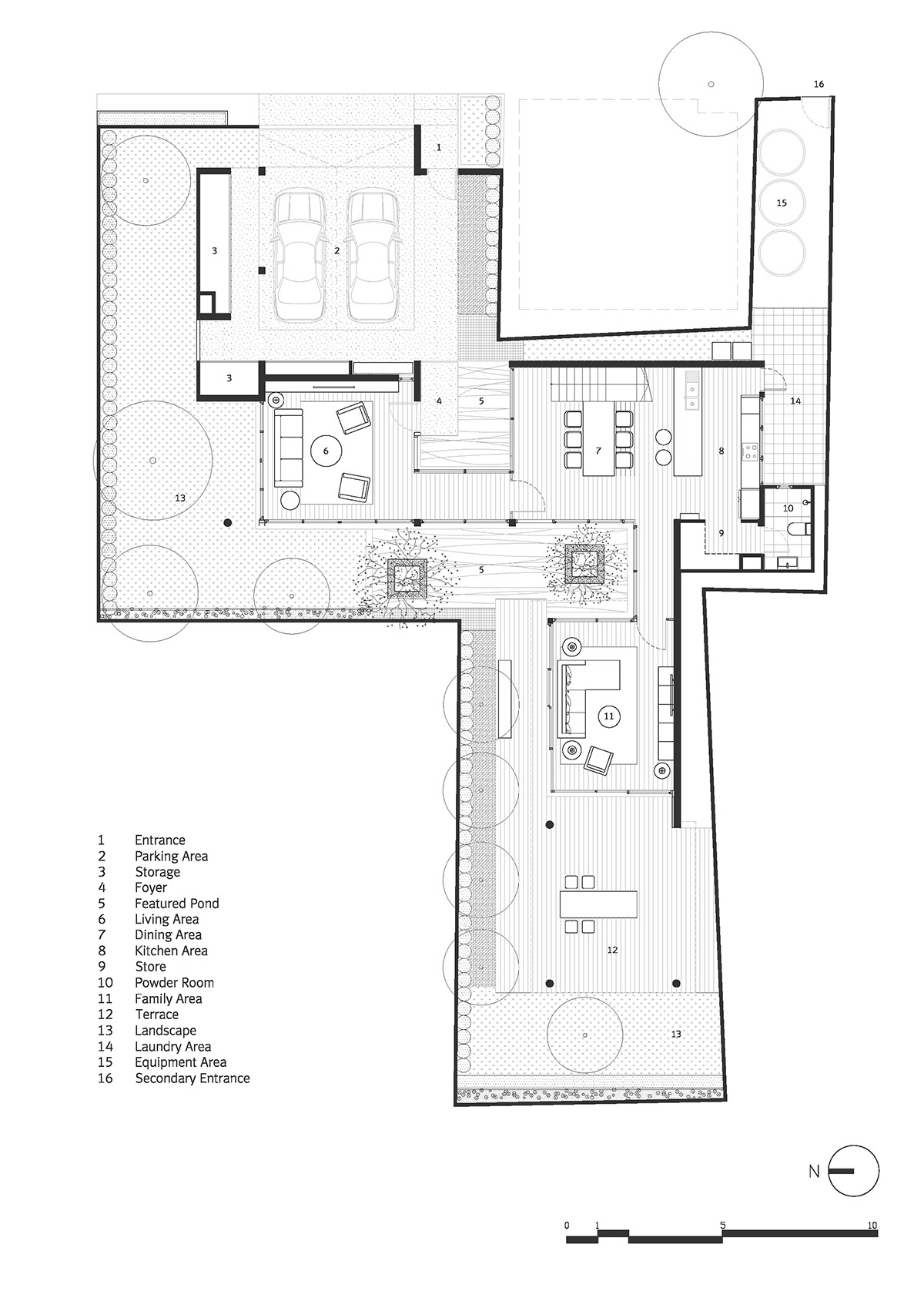Anonym Studio completes Y House with white louvres in the old neighborhood of Thailand