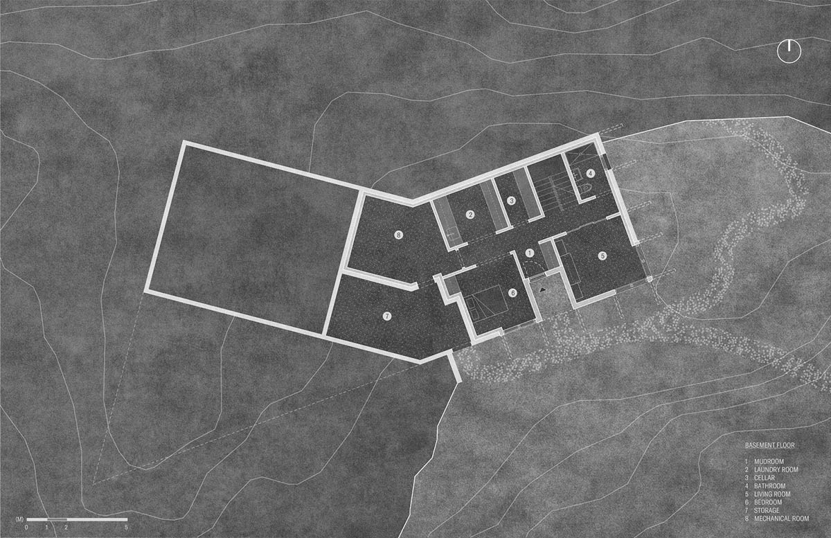 Alain Carle Architecte completes Rolo House on rocky mountains to observe landscape in Quebec