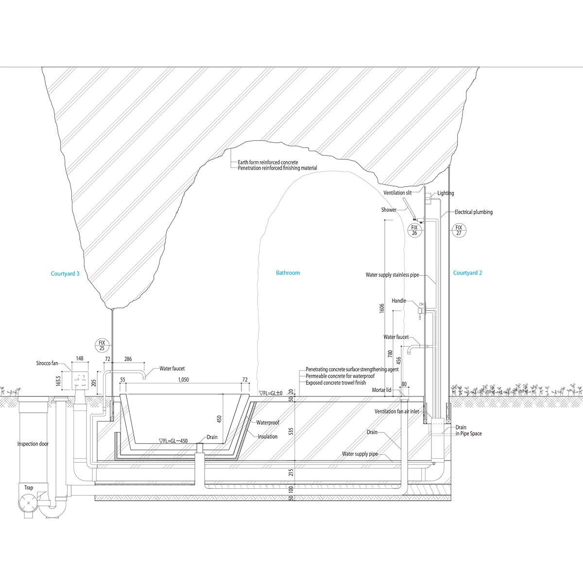 Junya.Ishigami+Associates reveals cave-like house and restaurant in earth form in Japan 