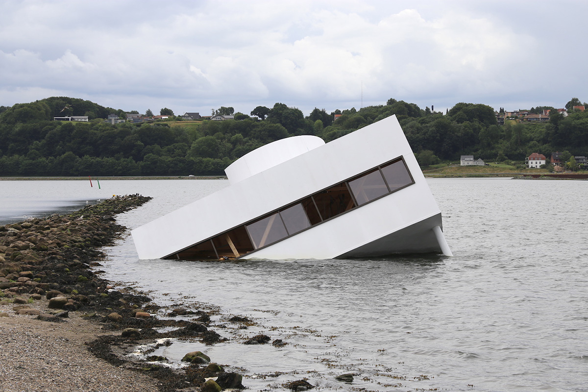 Le Corbusier's Villa Savoye Sunk In Danish Fjord To Criticize The 
