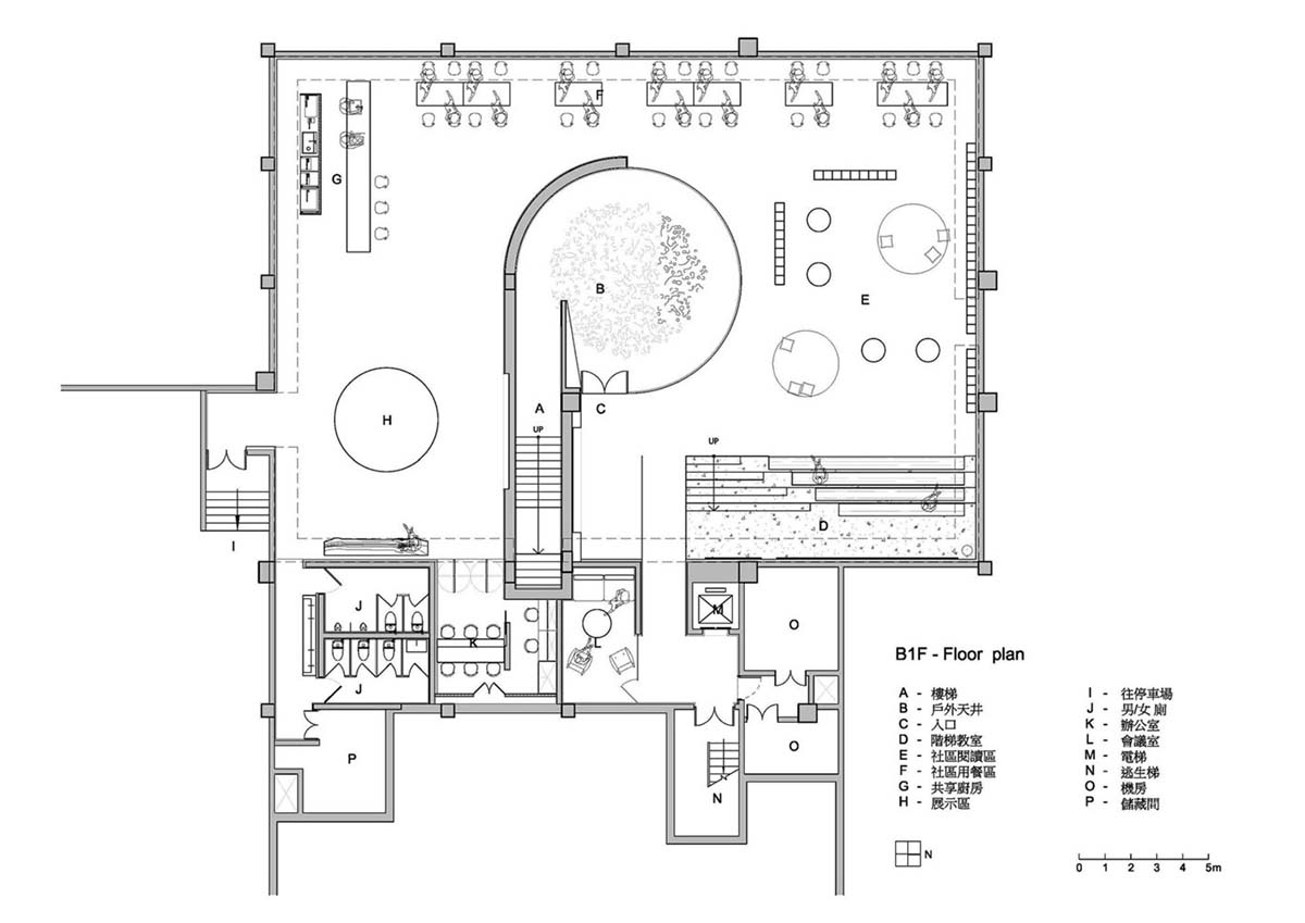 Waterfrom Design creates peaceful interior with wooden furnitures for tea community center in China